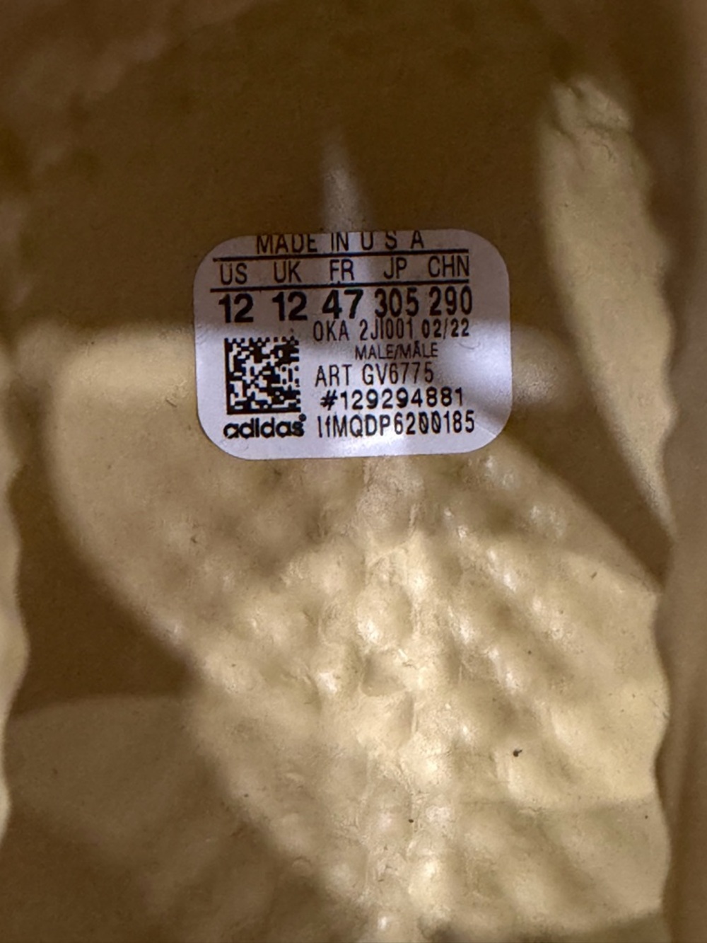 Adidas Yeezy Foam Runner Desert Sand Size 12 Tan Khaki Cream Ochre - Picture 8 of 9